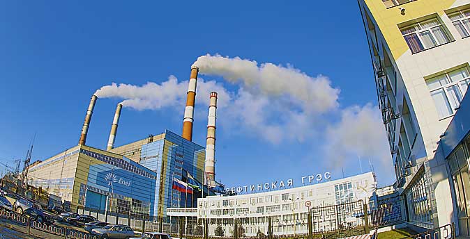 Рефтинская ГРЭС установленной мощностью 3800 МВт – самая крупная угольная электростанция России