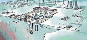 Схема размещения подземной АЭС в Кушве