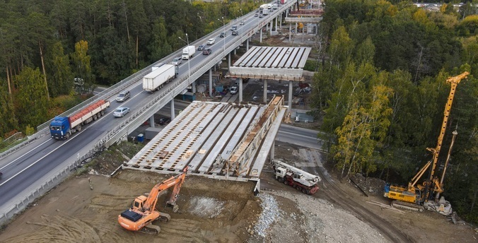 Съезд с Екатеринбургской кольцевой автодороги на федеральную трассу М-5 «Урал» закроют до 1 октября
