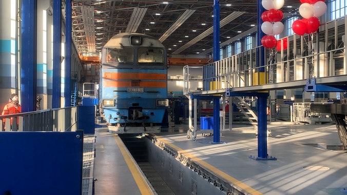 В локомотивном депо Войновка открылся обновленный цех текущего ремонта грузовых тепловозов